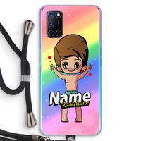 Chibi Maker man: Oppo A52 Transparant Hoesje met koord