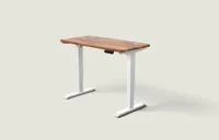 Desktronic HomePro bureau Wit / Massief Walnoot / 120x60 cm