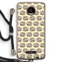 Slapende poes: Motorola Moto Z Force Transparant Hoesje met koord