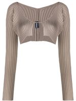 Jacquemus cardigan La Maille Pralù à coupe crop - Tons neutres