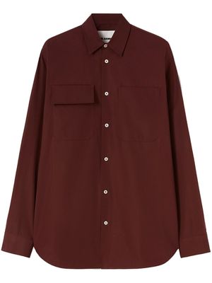 Jil Sander chemise à poche poitrine - Rouge