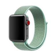 Sport Loop nylon bandje - Mintgroen - Geschikt voor Apple Watch 42mm / 44mm / 45mm / 49mm - thumbnail