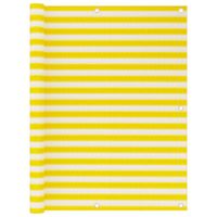 VidaXL Balkonscherm 120x600 cm hdpe geel en wit VidaXL Balkonscherm 120x600 cm hdpe geel en wit