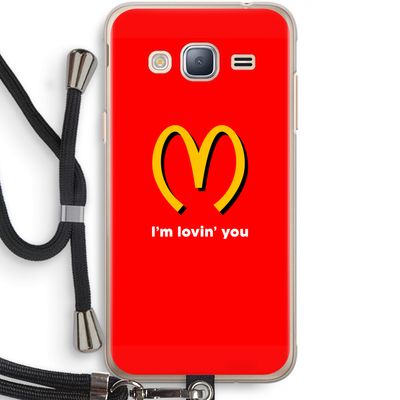 I'm lovin' you: Samsung Galaxy J3 (2016) Transparant Hoesje met koord