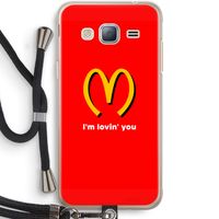I'm lovin' you: Samsung Galaxy J3 (2016) Transparant Hoesje met koord