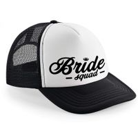 Snapback/cap - Bride Squad - zwart/wit - dames - vrijgezellenfeest petjes