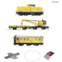 Roco 5100002 H0 analoge startset diesellocomotief BR 212 met kraantrein van de DB - thumbnail