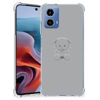 Motorola Moto G34 Stevig | Bumper Hoesje | Grijs Baby Olifant
