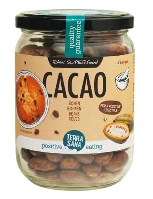 Terrasana Raw cacao bonen in glas bio