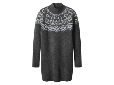 esmara Gebreide dames jurk (Grijs, XL (48/50))