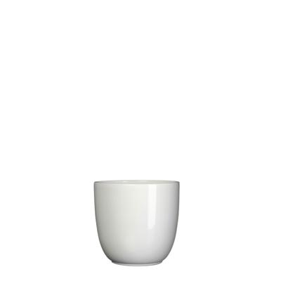 Bloempot Pot rond es/9 tusca 9 x 10 cm wit Mica - Mica decorations