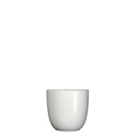 Bloempot Pot rond es/9 tusca 9 x 10 cm wit Mica - Mica decorations