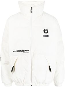 AAPE BY *A BATHING APE® veste matelassée à patch logo - Blanc