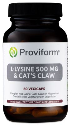 Proviform L-Lysine 500mg & Cat&apos;s Claw Vegicaps