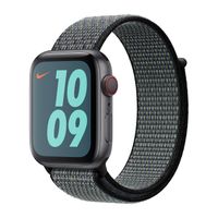 Apple origineel Nike Sport Loop Apple Watch 38mm / 40mm / 41mm World Indigo / Lime Blast - MXN12ZM/A - thumbnail
