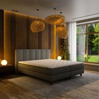 1-Persoons Boxspring Hotel - Wide - Antraciet 90x200 cm - Pocketvering - Inclusief Topper - Dekbed-Discounter.nl 1-Persoons Boxspring Hotel - Wide - Antraciet 90x200 cm - Pocketvering - Inclusief Topper - Dekbed-Discounter.nl