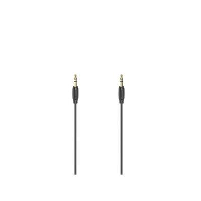 Hama Audiokabel, 3,5 mm jack - 3.5mm jack stereo, verguld, ultradun, 0,5 m Mini jack kabel