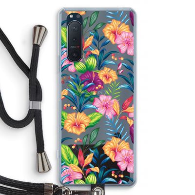Tropisch 2: Sony Xperia 5 II Transparant Hoesje met koord