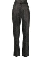 Giuseppe Di Morabito pantalon à ornements en cristal - Noir