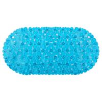 Differnz Lapis inlegmat bad - 100% PVC - anti-slip laag - 70 x 35 cm - blauw transparant