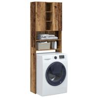 VidaXL Wasmachinekast 64x25,5x190 cm oud houtkleurig