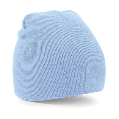 Beechfield Beanie Wintermuts - lichtblauw - warme gebreide muts - volwassenen - 100% polyacryl