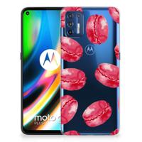Motorola Moto G9 Plus | Siliconen Case | Pink Macarons