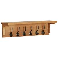 VidaXL Kapstok 60x16x16 cm massief eikenhout