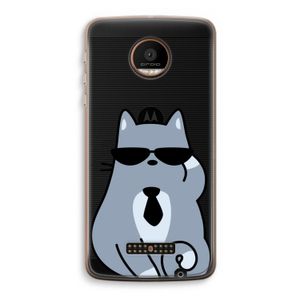 Cool cat: Motorola Moto Z Force Transparant Hoesje