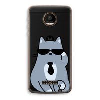 Cool cat: Motorola Moto Z Force Transparant Hoesje