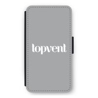 Topvent Grijs Wit: iPhone 12 mini Flip Hoesje