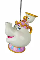 Belle en het Beest kerstbal Mevrouw Tuit en Barstje Disney