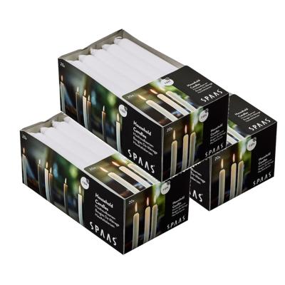 Huishoudkaarsen - 60x - wit - 18 cm - 6 branduren - lange kaarsen - tafelkaarsen Huishoudkaarsen - 60x - wit - 18 cm - 6 branduren - lange kaarsen - tafelkaarsen