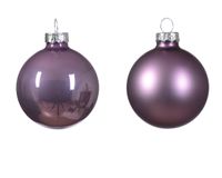 Kerstbal glas d6 cm klila ass 10st kerst - Decoris