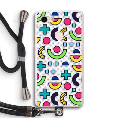 8-bit N°6: Pixel 3 XL Transparant Hoesje met koord