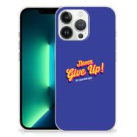 iPhone 13 Pro Max | Siliconen hoesje | met naam Never Give Up