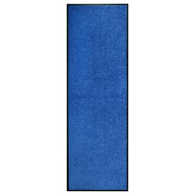VidaXL Deurmat wasbaar 60x180 cm blauw
