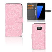 Samsung Galaxy S7 Edge Hoesje White Flowers