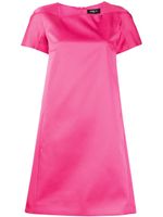 Paule Ka robe satinée à encolure carrée - Rose