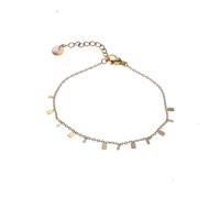Go Dutch Label Armband met Rechthoekjes Goud