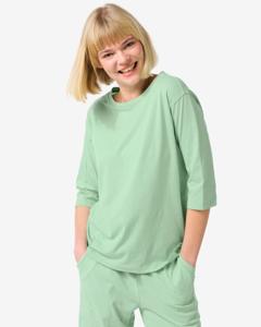 HEMA Dames Pyjamatop Katoen Lichtgroen (lichtgroen)