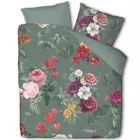 Dekbedovertrek Katoen Philou Green Bloemen 240x200 Cm Verkoelend Presence - Dekbed-Discounter.nl