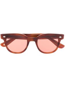 Garrett Leight lunettes de soleil à monture ronde - Marron