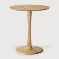 Ethnicraft Ronde Bistrotafel 'Torsion' Gevernist Eikenhout, 70cm