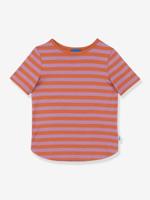 Gestreept T-shirt voor meisjes MAALARI FINKID, UV-bescherming roest