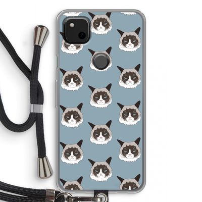 It's a Purrr Case: Pixel 4a Transparant Hoesje met koord