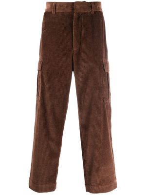 Kenzo pantalon court en velours côtelé - Marron