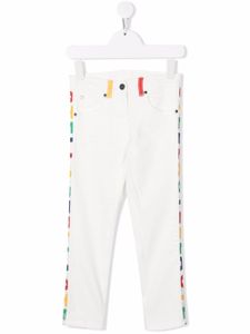 Stella McCartney Kids pantalon droit à logo imprimé - Blanc