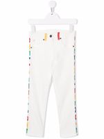 Stella McCartney Kids pantalon droit à logo imprimé - Blanc