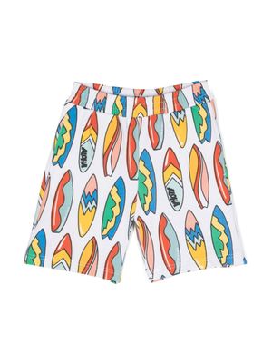 Stella McCartney Kids short de sport à imprimé graphique - Blanc